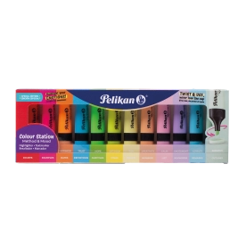 ZAKREŚLACZ PELIKAN TEXTMARKER 490 MIX PODSTAWKA 12 SZT.