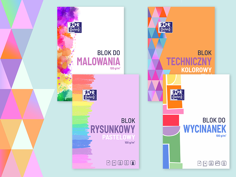 Nowe okładki bloków szkolnych Oxford