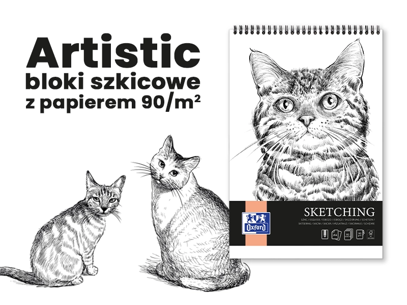 Oxford Artistic – nowe bloki do szkicowania z papierem 90 g/m²