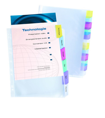 KOSZULKA KRYSTALICZNA OXFORD A4+/80 MIC. Z INDEKSAMI 1-12