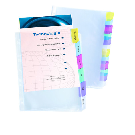 KOSZULKA KRYSTALICZNA OXFORD A4+/80 MIC. Z INDEKSAMi 1-6