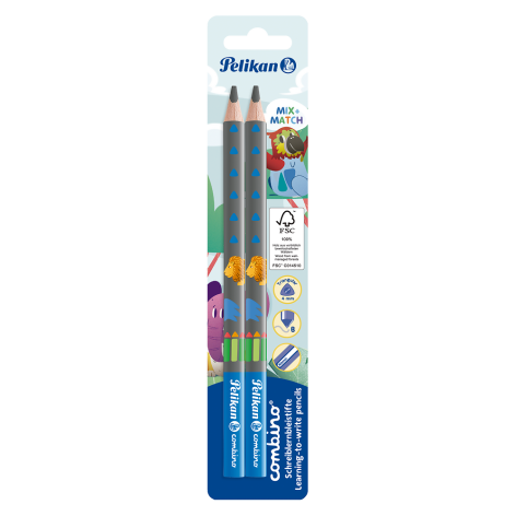 OŁÓWEK PELIKAN COMBINO BLUE 2 SZT. BLISTER