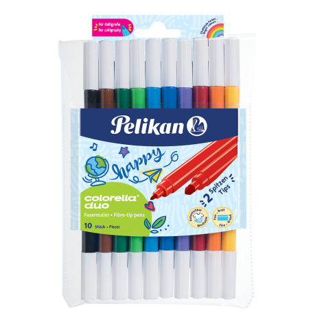 FLAMASTRY PELIKAN COLORELLA DUO C407 10 SZT ETUI-BLISTER