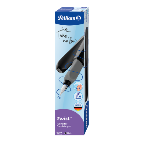 PIÓRO WIECZNE PELIKAN TWIST STAL. M BLACK