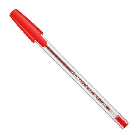 DŁUGOPIS PELIKAN STICK SUPER SOFT K86 CZERWONY DISP. 50 SZT.