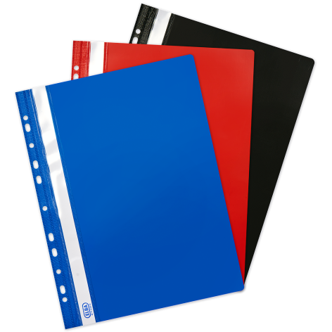 SKOROSZYT ELBA A4 PVC Z PERFORACJĄ CZERWONY