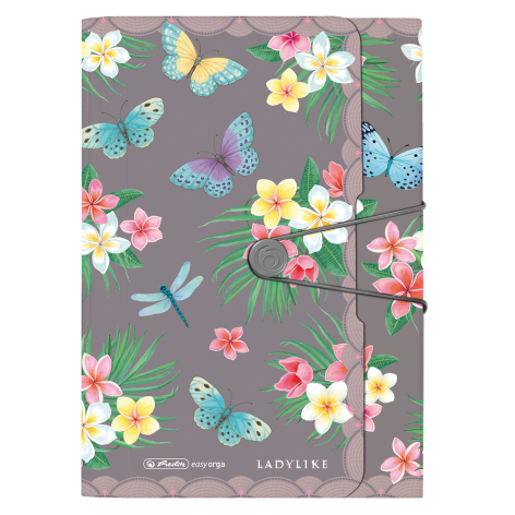 TECZKA HARMONIJKOWA HERLITZ LADYLIKE A4/12P PP BUTTERFLIES