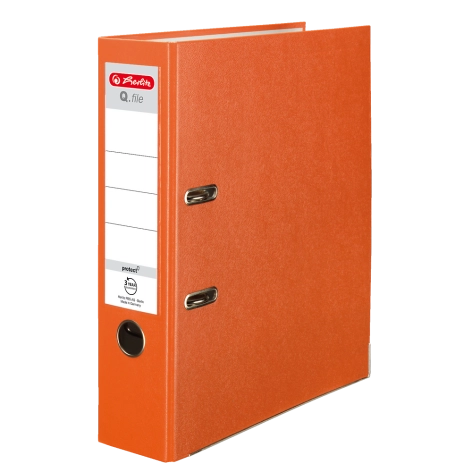 SEGREGATOR DŹWIGNIOWY HERLITZ Q.FILE A4 8CM POMARAŃCZOWY