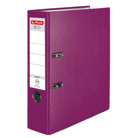 SEGREGATOR HERLITZ PP Q.FILE A4 8CM PP JAGODOWY