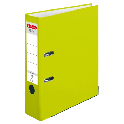 SEGREGATOR DŹWIGNIOWY HERLITZ Q.FILE A4 8CM LIMONKOWY