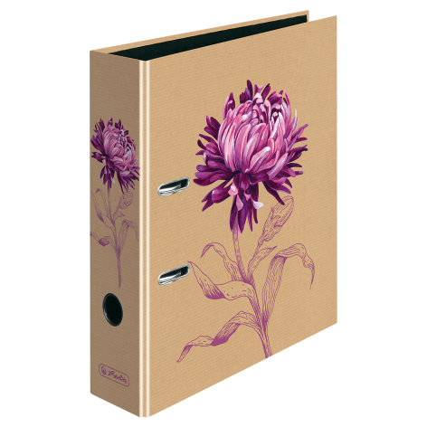 SEGREGATOR DŹWIGNIOWY HERLITZ MAX.FILE KRAFT A4/8CM CHRYZANTEMA