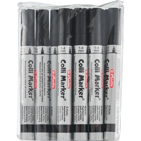 COLLI MARKER HERLITZ WODOODPORNY CZARNY OPAK. 10 SZT.