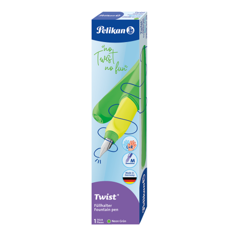 PIÓRO WIECZNE PELIKAN TWIST STAL. M NEON GREEN