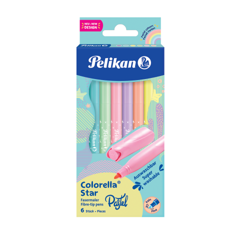 FLAMASTRY PELIKAN COLORELLA C302 6SZT PASTELL ETUI-B