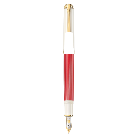 PIÓRO WIECZNE PELIKAN M600 EF RED WHITE ETUI