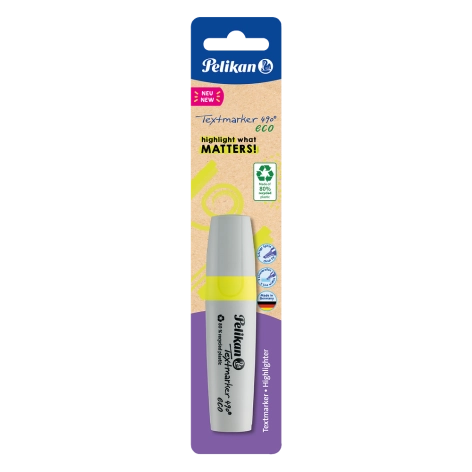ZAKREŚLACZ PELIKAN TEXTMARKER 490 ECO ŻÓŁTY BLISTER 1 SZT.