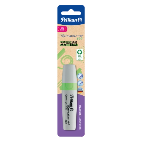 ZAKREŚLACZ PELIKAN TEXTMARKER 490 ECO ZIELONY BLISTER 1 SZT.