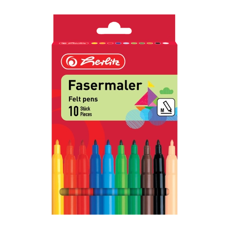 FLAMASTRY HERLITZ 10 KOLORÓW