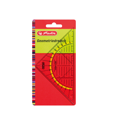 ZESTAW KRESLARSKI HERLITZ: EKIERKA Z KĄTOMIERZEM 16 CM