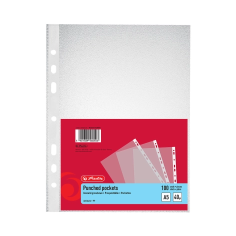 KOSZULKA GROSZKOWA HERLITZ A5/40 mic. FOLIA 100 SZT.