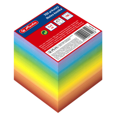 NOTES KOSTKA HERLITZ 9X9CM/700K RAINBOW