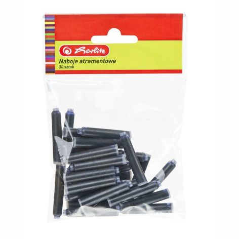 NABOJE ATRMENTOWE HERLITZ NIEBIESKIE FOLIA 30 SZT.