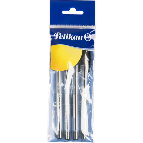 DŁUGOPIS PELIKAN STICK SUPER SOFT CZARNY 4 SZT.