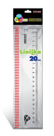LINIJKA  PRZEZROCZYSTA  20 CM