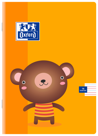 ZESZYT OXFORD KIDS A5/16K LINIA PODWÓJNA KOLOROWA