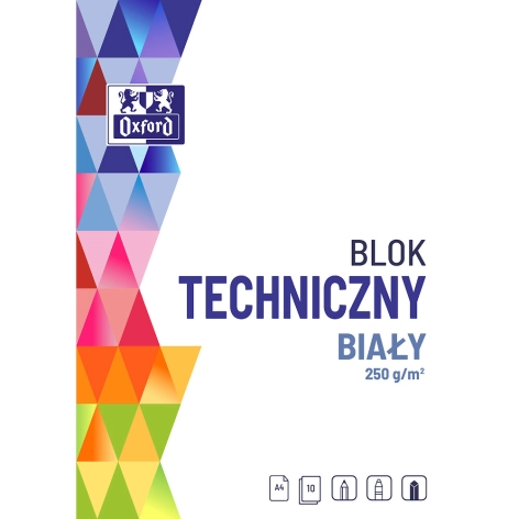 BLOK TECHNICZNY OXFORD A4/10K BIAŁY