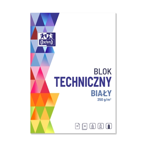 BLOK TECHNICZNY OXFORD A3/10K BIAŁY
