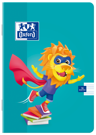 ZESZYT OXFORD LION A5/16K LINIA PODWÓJNA