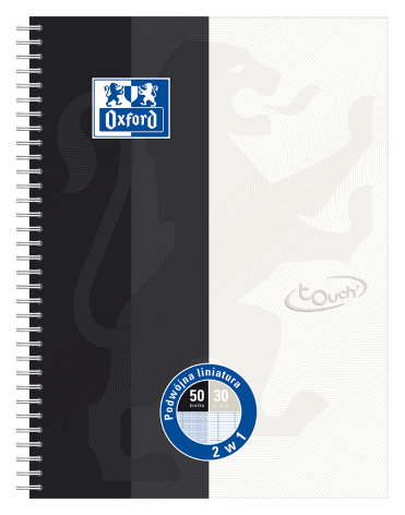 KOŁOZESZYT OXFORD TOUCH A4+/80K KRATKA I LINIA
