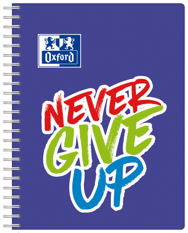 KOŁOZESZYT OXFORD NEVER GIVE UP PP A5+/80K KRATKA