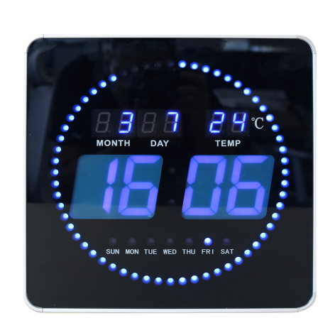 ZEGAR UNILUX FLO LED 30 cm Ø CZARNY