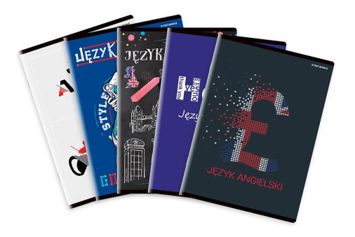 ZESZYT TOP 2000 ANGIELSKI A5 / 60k kratka z marginesem