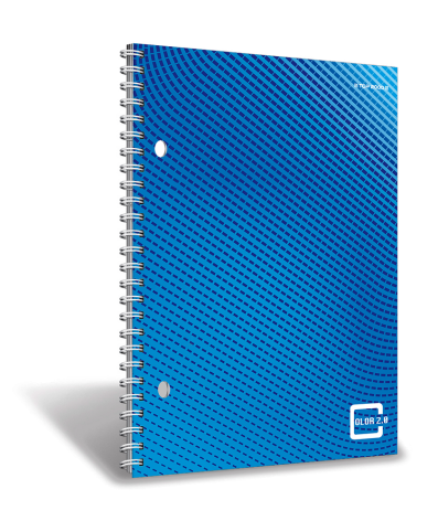 KOŁOZESZYT TOP 2000 COLOR 2.0 A5/100K KRATKA zZ MARGINESEM NIEBIESKI