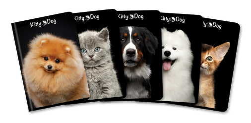 ZESZYT TOP 2000  KITTY&DOG A5/96K KRATKA Z MARGINESEM