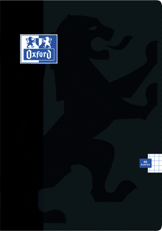 ZESZYT OXFORD ESSE A4/60K KRATKA Z MARGINESEM CZARNY