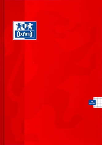 BRULION OXFORD ESSE A4/96K KRATKA Z MARGINESEM CZERWONY