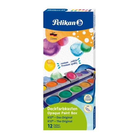 FARBY AKWARELOWE PELIKAN WYMIENNE WKŁADY 12 KOLORÓW