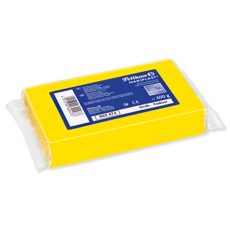 PLASTELINA PELIKAN ŻÓŁTA BLOK 650g