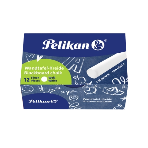 KREDA BEZPYŁOWA PELIKAN BIAŁA 12 SZT.