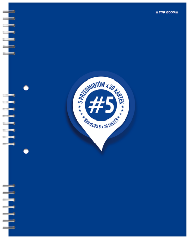 KOŁOBRULION TOP 2000 STUDENT BOOK B5/100K KRATKA 5 przedmiotów