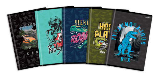 ZESZYT TOP 2000 DINO A5/16K LINIA PODWÓJNA KOLOROWA