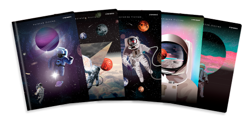 ZESZYT TOP 2000 SPACE A5/16K LINIA PODWÓJNA KOLOROWA