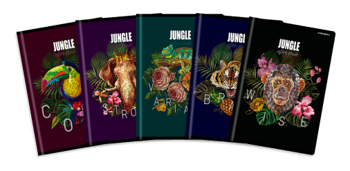 ZESZYT TOP 2000 JUNGLE A5/60K LINIA Z MARGINESEM