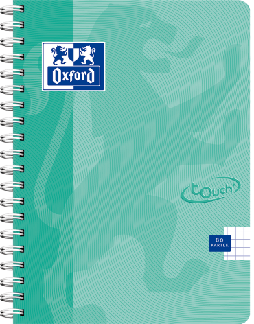 KOŁOZESZYT OXFORD TOUCH NA SPIRALI A5/80K KRATKA Z MARGINESEM MIKS PASTELOWY