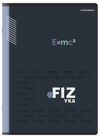 ZESZYT PRZEDMIOTOWY TOP 2000 FIZYKA A5/60K KRATKA Z MARGINESEM