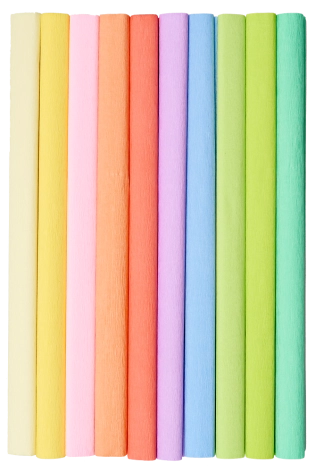 BIBUŁA MARSZCZONA TOP 2000 CREATINIO 50X200 MIKS PASTELOWYCH KOLORÓW/ KOMPLET 10 SZTUK